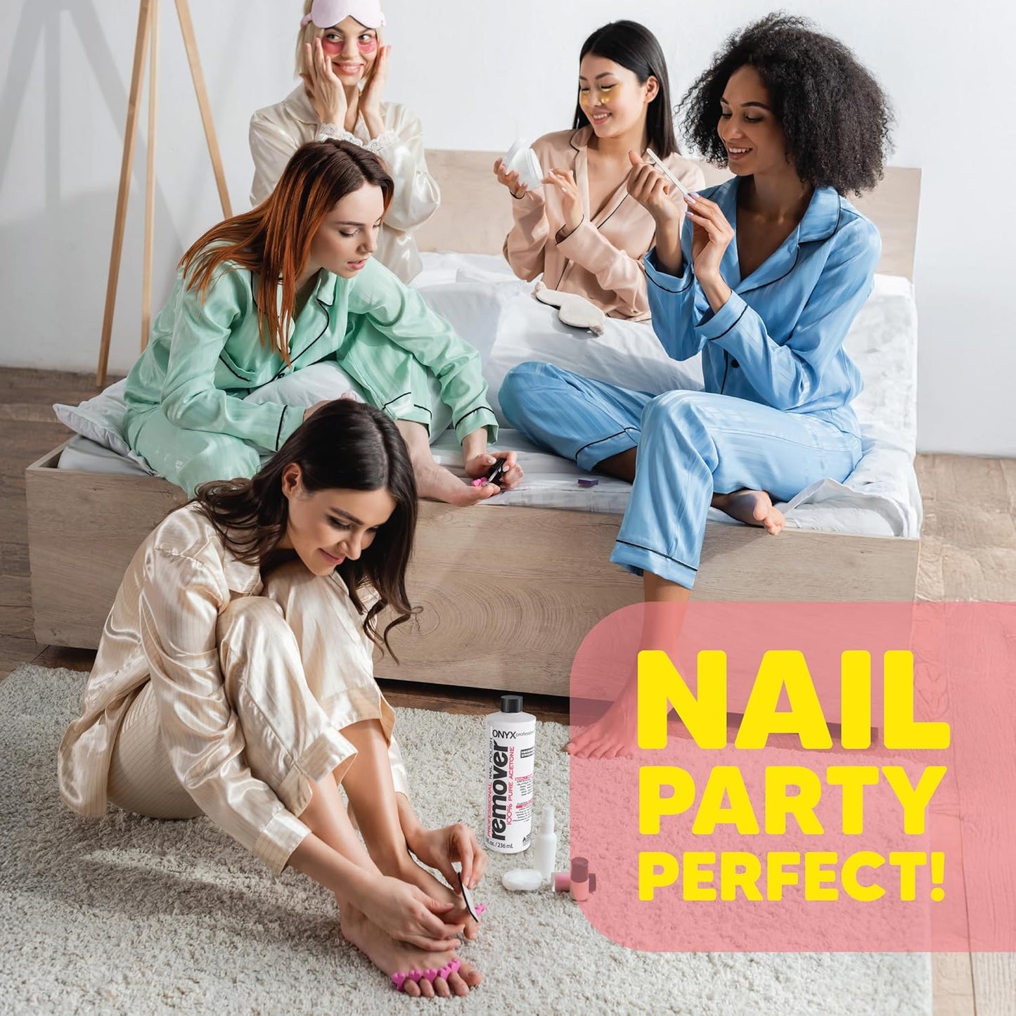 Onyx Professional 100% Pure Acetone Nail Polish Remover Kit with 7 inch Nail File, 16 fl oz - Made in USA, Maximum-Strength Gel Polish Remover, Artificial & Glitter Nail Polish