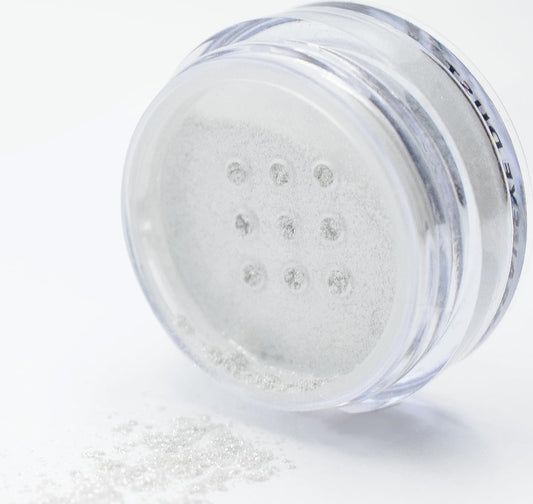 Twinkle White Silver Sparkle Metallic Single Loose Powder Eyeshadow; Vegan, Talc & Paraben Free, No Animal Testing & Cruelty Free
