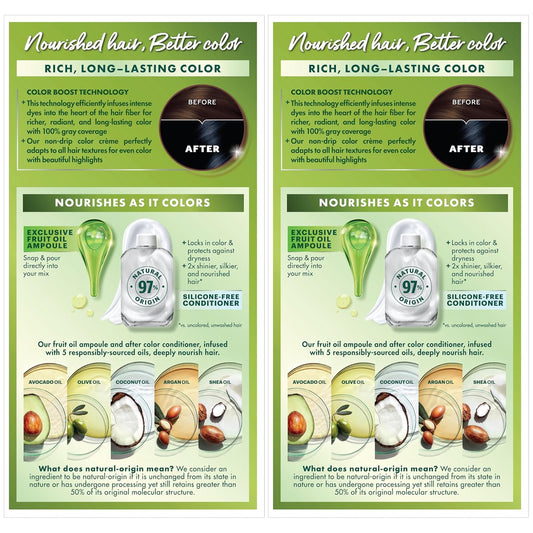 Garnier Hair Color Nutrisse Nourishing Creme, 22 Intense Blue Black (Mulberry) Permanent Hair Dye, 2 Count (Packaging May Vary)