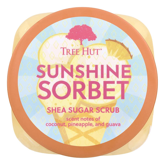 Tree Hut Sunshine Sorbet Shea Sugar Scrub | Exfoliating Body Scrub Removes Dead, Dry Skin for a Soft & Hydrated Feel | Nourishing Essential Body Care | 18 fl oz.
