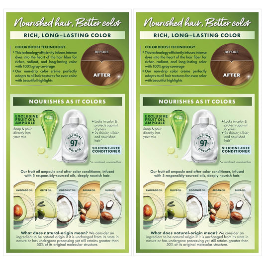 Garnier Hair Color Nutrisse Nourishing Creme, 73 Dark Golden Blonde (Honey Dip) Permanent Hair Dye, 2 Count (Packaging May Vary)