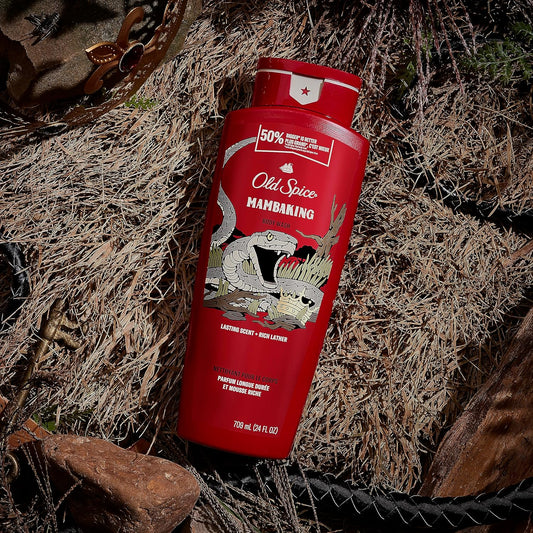 Old Spice Body Wash for Men, MambaKing, 24 oz (Pack of 4)